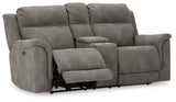Next-Gen DuraPella Slate Power Reclining Loveseat w/ Console (Online Special Price) - Ornate Home