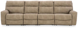 Next-Gen Durapella Sand 4-Piece Power Reclining Sectional - Ornate Home