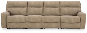 Next-Gen Durapella Sand 4-Piece Power Reclining Sectional - Ornate Home