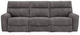 Next-Gen Durapella Slate 3-Piece Power Reclining Sectional - Ornate Home