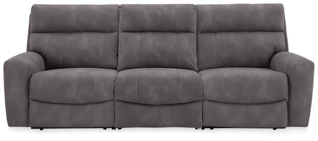 Next-Gen Durapella Slate 3-Piece Power Reclining Sectional - Ornate Home