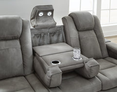 Next-Gen Durapella Slate Power Reclining Sofa and Loveseat - Ornate Home