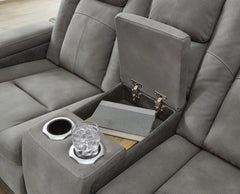 Next-Gen Durapella Slate Power Reclining Sofa and Loveseat - Ornate Home