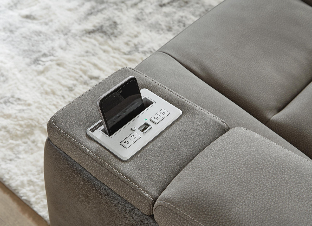 Next-Gen Durapella Slate Power Reclining Sofa and Loveseat - Ornate Home