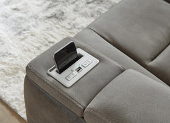 Next-Gen Durapella Slate Power Reclining Sofa and Loveseat - Ornate Home