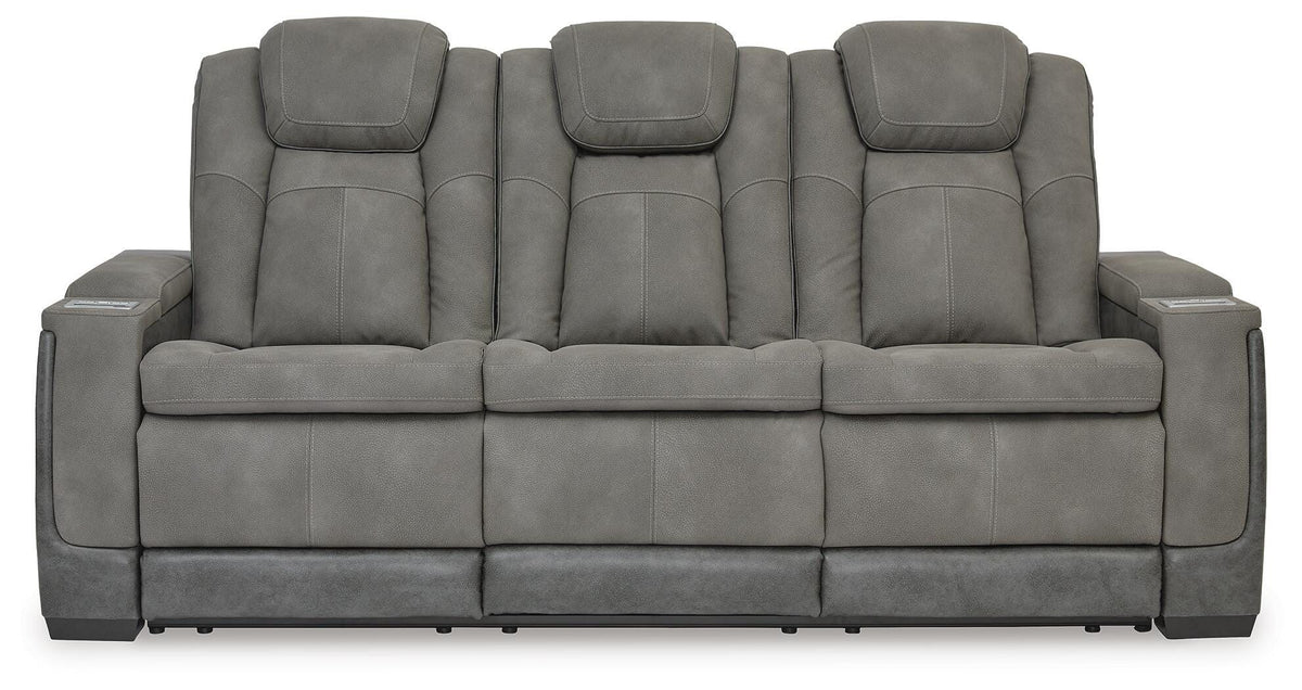 Next-Gen Durapella Slate Power Reclining Sofa and Power Recliner - Ornate Home