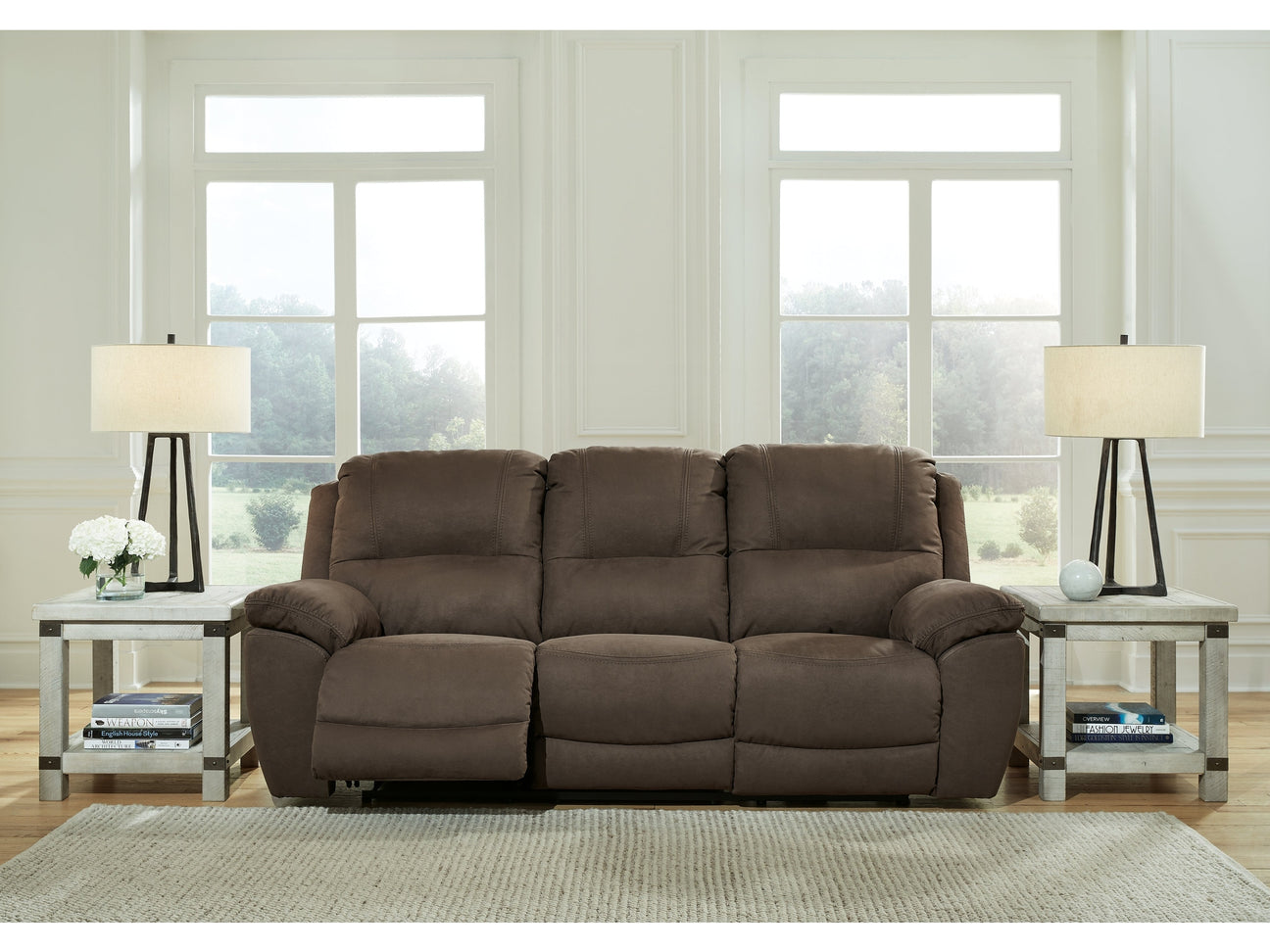 Next-Gen Gaucho Espresso Manual Reclining Sofa - Ornate Home