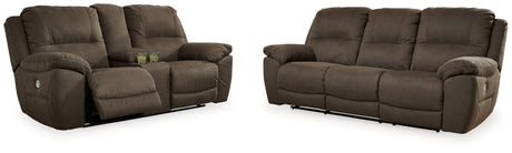 Next-Gen Gaucho Espresso Power Reclining Sofa and Loveseat - Ornate Home