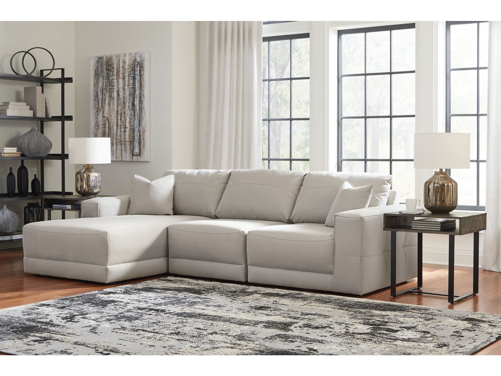 Next-Gen Gaucho Gray 3pc LAF Chaise Sectional - Ornate Home