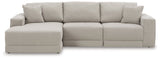 Next-Gen Gaucho Gray 3pc LAF Chaise Sectional - Ornate Home