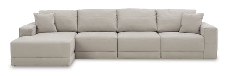 Next-Gen Gaucho Gray 4-Piece LAF Chaise Sectional - Ornate Home