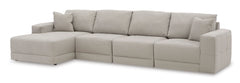 Next-Gen Gaucho Gray 4-Piece LAF Chaise Sectional - Ornate Home