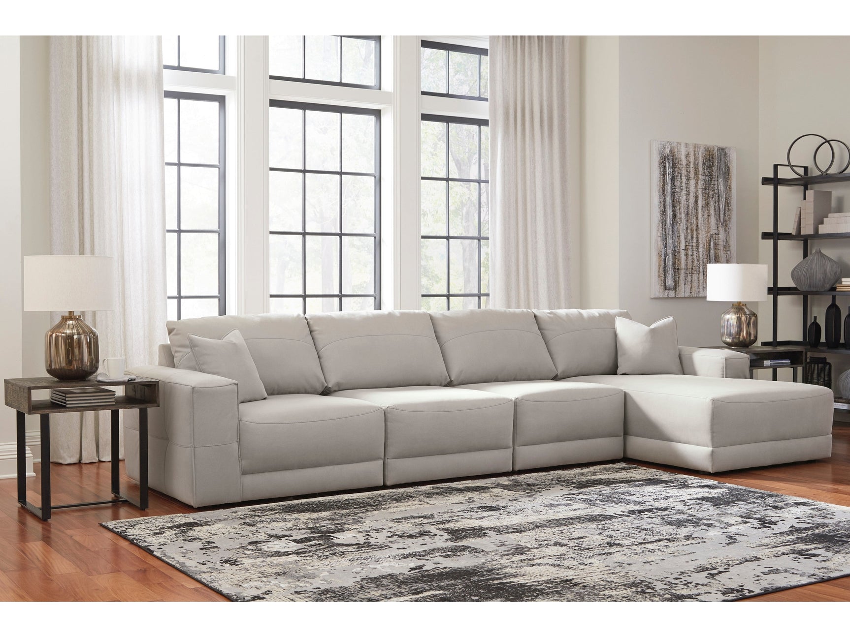 Next-Gen Gaucho Gray 4-Piece RAF Chaise Sectional - Ornate Home