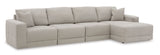 Next-Gen Gaucho Gray 4-Piece RAF Chaise Sectional - Ornate Home