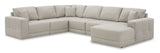 Next-Gen Gaucho Gray 6-Piece RAF Chaise Sectional - Ornate Home
