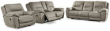 Next-Gen Gaucho Putty Power Reclining Sofa and Loveseat - Ornate Home