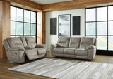 Next-Gen Gaucho Putty Power Reclining Sofa and Loveseat - Ornate Home