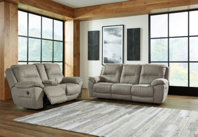 Next-Gen Gaucho Putty Power Reclining Sofa and Loveseat - Ornate Home