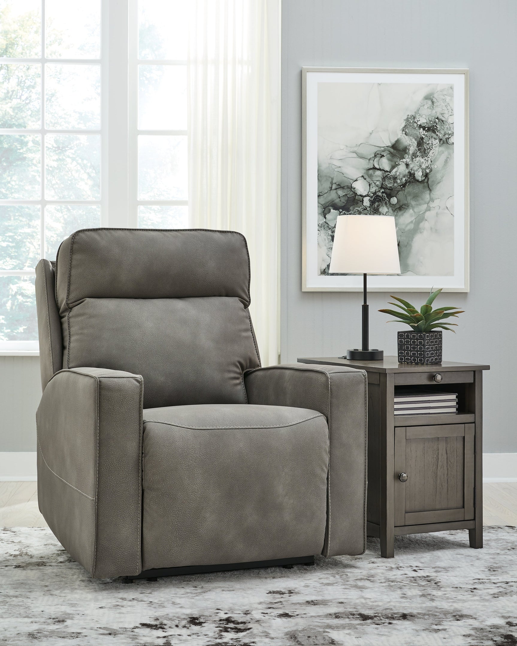 Next-Gen Slate Durapella Power Recliner - Ornate Home