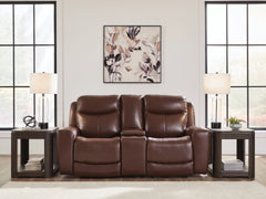 Momentum Moves Mahogany PWR REC Loveseat/CON/ADJ HDRST - Ornate Home