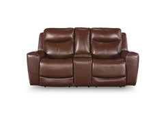Momentum Moves Mahogany PWR REC Loveseat/CON/ADJ HDRST - Ornate Home