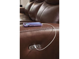 Next Move Mahogany PWR REC Sofa with ADJ Headrest - Ornate Home