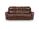 Next Move Mahogany PWR REC Sofa with ADJ Headrest - Ornate Home