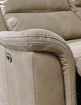 NextGen DuraPella Sand Power Reclining Loveseat w/ Console (Online Special Price) - Ornate Home