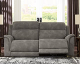 NextGen DuraPella Slate Power Reclining Sofa (Online Special Price) - Ornate Home