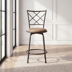 Nexus Brown 3-Piece Pack Convertible Swivel Counter/Pub Height Chair - Ornate Home
