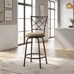 Nexus Brown 3-Piece Pack Convertible Swivel Counter/Pub Height Chair - Ornate Home