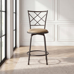 Nexus Brown 3-Piece Pack Convertible Swivel Counter/Pub Height Chair - Ornate Home