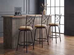 Nexus Brown 3-Piece Pack Convertible Swivel Counter/Pub Height Chair - Ornate Home