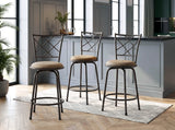 Nexus Brown 3-Piece Pack Convertible Swivel Counter/Pub Height Chair - Ornate Home