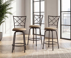 Nexus Brown 3-Piece Pack Convertible Swivel Counter/Pub Height Chair - Ornate Home