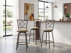 Nexus Brown 3-Piece Pack Convertible Swivel Counter/Pub Height Chair - Ornate Home