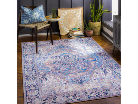 Neyland Iris Blue Area Rug 2362 - Ornate Home