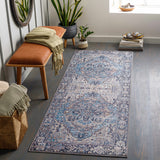Neyland Iris Blue Area Rug 2362 - Ornate Home
