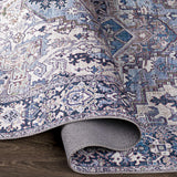Neyland Iris Blue Area Rug 2362 - Ornate Home