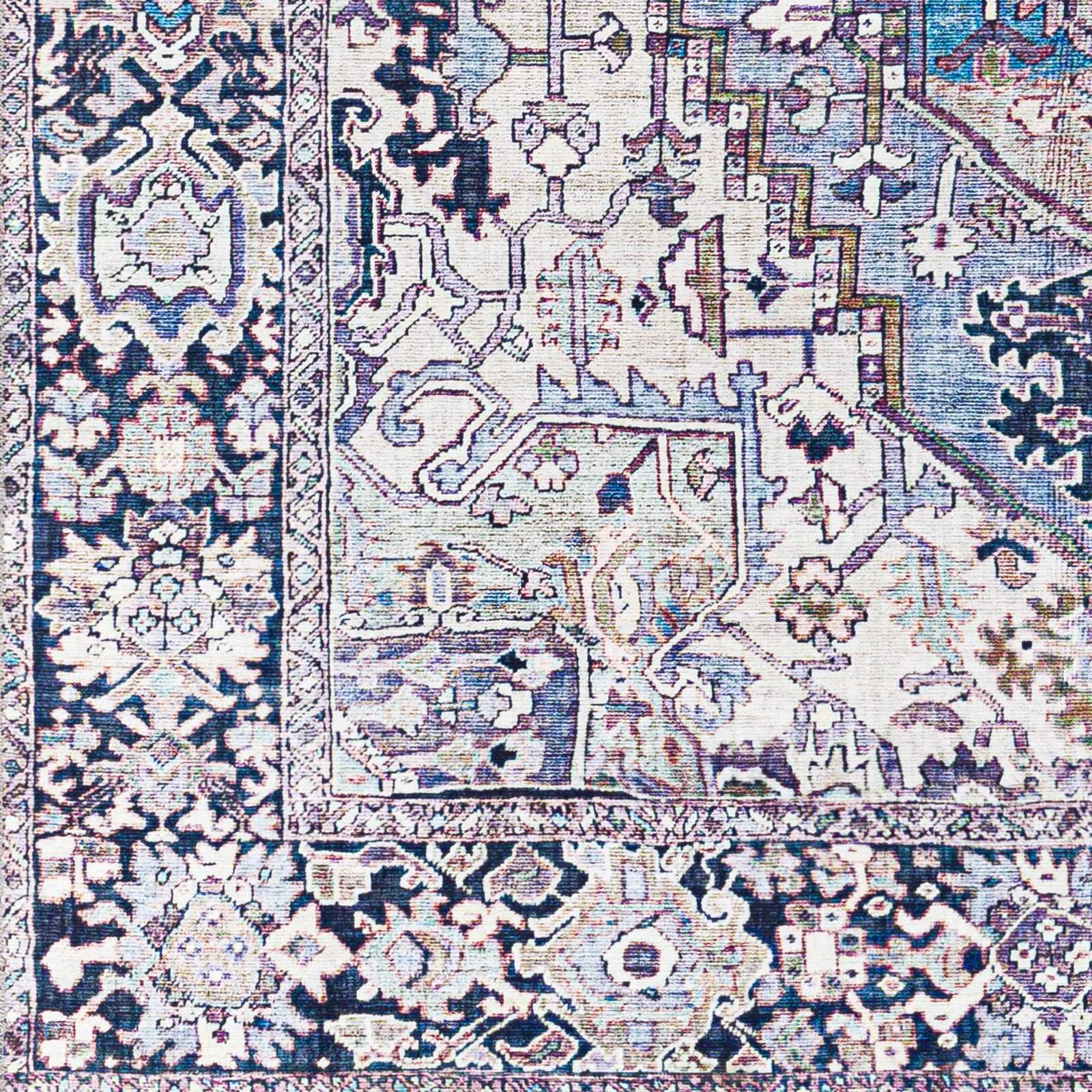 Neyland Iris Blue Area Rug 2362 - Ornate Home