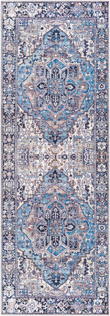Neyland Iris Blue Area Rug 2362 - Ornate Home