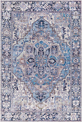 Neyland Iris Blue Area Rug 2362 - Ornate Home