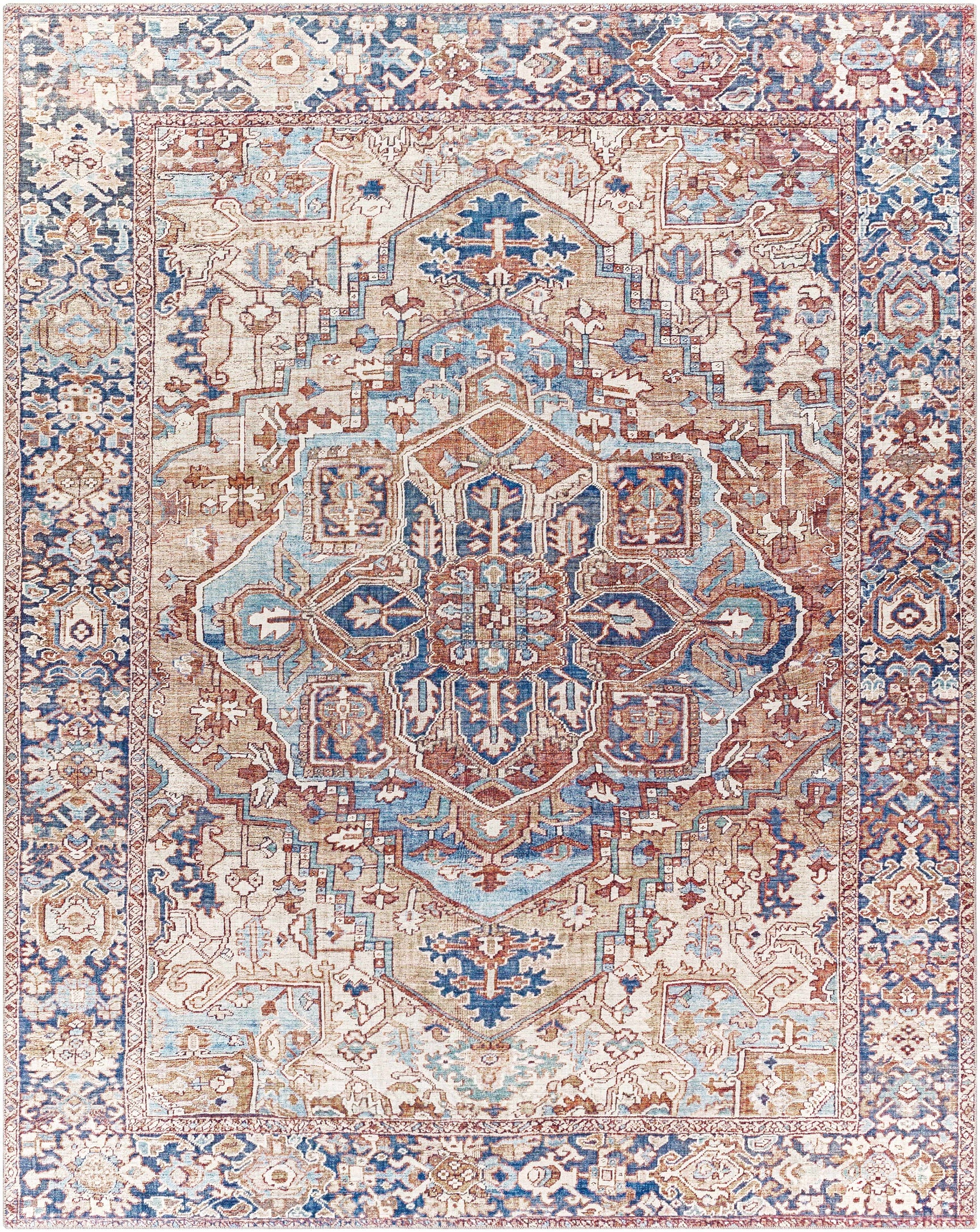 Neyland Iris Olive & Brown Area Rug 2360 - Ornate Home