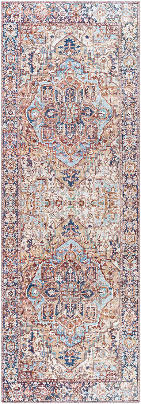 Neyland Iris Olive & Brown Area Rug 2360 - Ornate Home
