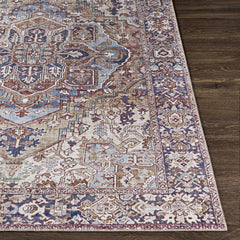 Neyland Iris Olive & Brown Area Rug 2360 - Ornate Home