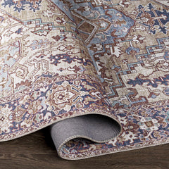 Neyland Iris Olive & Brown Area Rug 2360 - Ornate Home