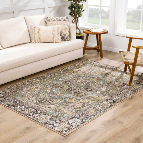 Neyland Sage Green Area Rug - Ornate Home