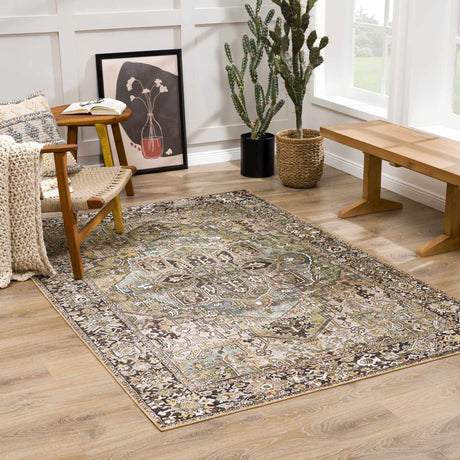 Neyland Sage Green Area Rug - Ornate Home