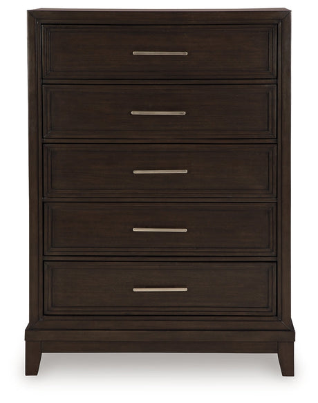 Neymorton Dark Grayish Brown Chest of Drawers - Ornate Home