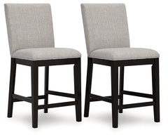 Neymorton Dark Grayish Brown Counter Height Dining Table and 4 Barstools - Ornate Home